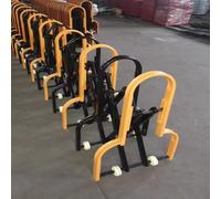 Portable Expandable Safety Barrier, Durable Rust-Resistant Steel Construction for Long-Term Use in Crowd Control and Area Blocking