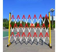 Portable Expandable Safety Barrier Fence with Wheels - 1.2x5m Red Traffic Control Guardrail for Construction Sites, Pedestrian Protection, Events & Work Safety