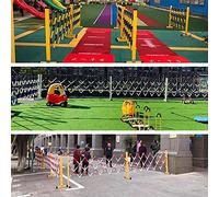 Portable Expandable Safety Barrier, Heavy-Duty Crowd Control Fencing for Garage, Schools, Shopping Malls - Effective Traffic Management Solution