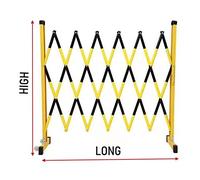 Portable Expandable Safety Barrier, Heavy-Duty Crowd Control Fencing for Garage, Schools, Shopping Malls - Effective Traffic Management and Safety Solution