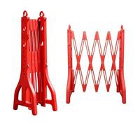Portable Expandable Safety Barrier, Retractable Folding Guardrail with Reflective Tape. Telescopic Traffic Fence for Construction Site Crowd Control Event Management Durable Plastic Design Easy Setup