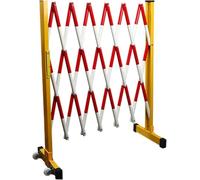 Portable Expandable Security Gate Adjustable Folding Traffic Barrier Retractable Outdoor Pet Fence Flexible Temporary Barrier (1.2m x 2.5m) for Pets and Kids