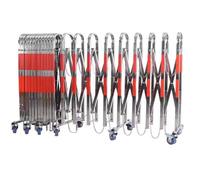 Portable Expandable Stainless Steel Barrier Gate, Folding Crowd Control Gate with Wheels for Flexible Event and School Safety Management