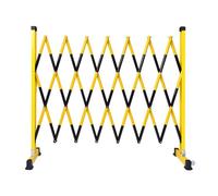 Portable Expanding Security Barrie, Mobile Barricade Flexible Crowd Control Traffic Fence With Casters, Folding Barricade(4x1.2m)