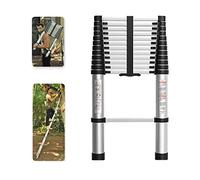 Portable Extendable Aluminum Ladder - 10FT/7m/6m/5m/4m/2m Telescopic Multipurpose Loft Ladder for Household & Outdoor Use Lightweight & Durable Silver Finish