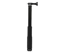 Portable Extendable Selfie Stick, Lightweight Aluminium Alloy, Non Slip Handle, Easy to Use, Durable and Waterproof, Multi Use with Cellphone or Action Camera (Black)