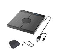 Portable External Drive USB3.0 Type-C CD/DVD RW Burner with SD TF Card Reader