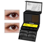 Portable Eye Stamp Kit Eyeliner Set - Quick Dry Makeup Tool for Lash Stamp Design | Compact Travel Case with duals Tip Ink, Precise Dot Pen for Teen Girls Daily Use, Party Makeup Look, Black Brown