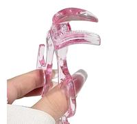 Portable Eyelash Curler Clip with Silicone Comb Ergonomic Handle for All Eye Shapes Professional Tool Beginners Lightweight Travel Lash Natural Light Pink