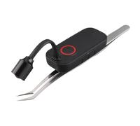 Portable Eyelash Grafting Tweezers, 180° Flexible Rotating Handheld Tweezers with Light Eyelash Extension Curing Lamp