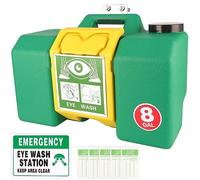 Portable Eyewash Station OSHA-Approved Emergency - Yzzwer 8 Gallon Wall Mounted Eye Wash Irrigation Kit Ansi Certified