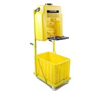 Portable Eyewash Station with Dual Spray and Trolley for Emergency Use in Chemical Plants and Laboratories