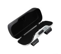 Portable eyewear case with clip for car sun visor, sunglasses holder designed to protect glasses from scratches and provide convenient access (Black)