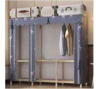 Portable Fabric Closet Organizer with 5 Compartments - Modern Metal Frame Wardrobe for Hanging Clothes and Bedroom Storage