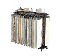 Portable Fabric Display Rack with Wheels for Easy Transport, Ideal for Trade Shows and Retail Displays