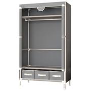 Portable Fabric Wardrobe Closet with Folding Shelves & 3 Sto Boxes - Easy Assembly Canvas nizer for Bedroom, Living Room & Smals