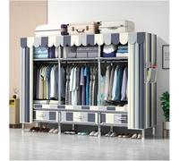 Portable Fabric Wardrobe ClosetSturdy Multifunctional & Foldable Minimalist Design for Apartments & DormsSpaceSaving Storage Solution 205x45x170cm