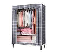 Portable Fabric Wardrobe - Foldable Closet Organizer with Hanging Rail and Shelves for Space-Saving Storage