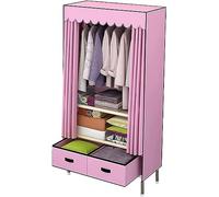 Portable Fabric Wardrobe with Der Multifunctal Creative Solid Color Closet 168x83x45cm Portable Clothing Rack for Space Saving Sto