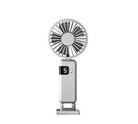 Portable Fan, 100 Speeds Scrolling Switch Adjustable Handheld Fan with Digital Display, 2000mAh Rechargeable, Ultra-quiet 3 in1 Foldable Fan with Buckle for Travel/Home/Office/Camping (White)