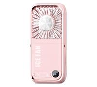 Portable Fan | 16.8 x 8 x 2.9 cm Adjustable Rechargeable Fan | Pocket Fanss 3000 mAh | 55 V/1 A Min USB Fans for Travel, Outdoor, Home, Office, Gift for Men and Women (Black, White, Pink)