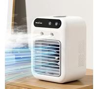 Portable Fan Air Conditioner Mini Air Cooler USB Air Conditioning Fan 500ML Water Tank Electric Fan With Humidifier for Bedroom