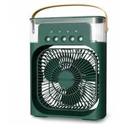 Portable Fan Air Conditioners USB Electric Fan LED Night Light Water Mist Fun 3 In 1 Air Humidifie For Home,White,Green
