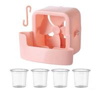 Portable Fan Cooler Accessory for Indoor Air Quality Improvement - Quick-Cooling Ice Chamber with Humidifier Function, PP Material, 11 x 9(Pink)