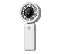 Portable Fan Handheld Mighty USB Rechargeable Mini Personal Fan Foldable Fan with Battery Level LED Display Travel Essentials Strong Airflow Quiet Ice Cooler 5 Gear Turbo Fan Led Display