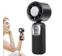 Portable Fan, Handheld, Usb Rechargeable F an with Led Display, Mini Fa N for Travel, Camping, Outdoor, Fitness, Office, Table, School, Quiet & Rechar Geable