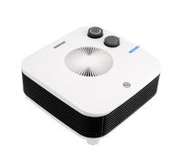Geepas Portable Fan Heater - Flatbed Heater, Adjustable Thermostat with 2 Heat Settings 1000-2000W & Overheat Protection - Lightweight Heater with Cool, Warm & Hot Wind - 2 Years Warranty