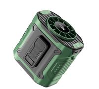 Portable Fan Rechargeable, 100 Speeds Strong Airflow Clip on Fan, Personal Waist Fans with LED Lights&Lanyard, Wearable Neck Cooler, Hands-Free Clip Belt fans for Camping, Outdoor, Traveling (Green)