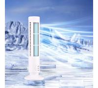 Portable Fan Room Conditioners - Bedroom Fan Conditioner with 2-Speeds Simulates Natural Wind to Bring Cool & Soothing Feel Home Office Daily Use, USB Low Noise Cooler Fan for Room (Color : White)