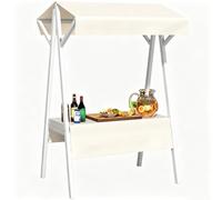 Portable Farmers Market Cart - Carbon Steel Frame, 150kg Load Capacity, Rainproof Canopy, Quick Folding Table for Outdoor Street Vending