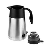 Portable Fast Boil Kettle, 1300ml Stainless Steel Large Capacity Travel 12v 24v Car Electric Black Kettle Water Heater Bottle Electric Tea Coffee Heater for Home Kitchen