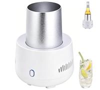 Portable Fast Cooling Cup, Electronic Bottle Chiller with 3 Mins Rapid Cooling, 24H Temperature Control, Beer Bottle Cooler for Home Office Travel Beer Drink Wine Water Beverage