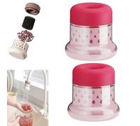 Portable Faucet Water Filter,360° Rotating Water Filter Tap with Multi-Layer Filtration,Anti-Splash Tap Filter,for Home Shower and Bathroom (Pink, 2 PC)