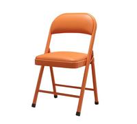 Portable Faux Leather Padded Folding Chair Lightweight & Comfortable for Home Office Outdoor & Parties Pink Upholstered Seat Perfect for Events & Relaxation