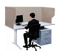 Portable Felt Desk Divider le Acoustic 120cm Desk Partit for Office School Study Library Soundproof Worpace Shield (Light Brown)