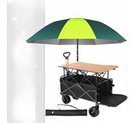 Portable Festival Trolley Folding Stand Table Mobile Picnic Cart for Outdoor Camping Beach Fishing - Hand-Pull Utility Truck for Easy Transport