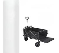 Portable Festival Trolley with Folding Table Mobile Picnic Cart for Outdoor Camping Beach Fishing Hand-Pull Truck for Easy Travel and Convenience