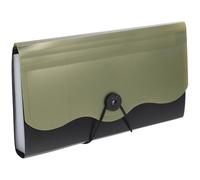 Portable File Bag 13-Compartment Pp B5 Green Accordion Design