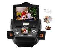 Portable Film Slide Photo Scanner 16MP High-Resolution Negative Convert Color & B&W 35mm/135 Slides & Negatives Film with 2.4" LCD Screen, Photo, Business Card to Digital Images