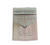 Portable Finger Piano Kalimba 17 Notes Finger Piano Off White For Beginners With Accessories(3)