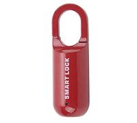 Portable Fingerprint Padlock, Keyless Fingerprint Lock, Security Mini Smart Lock, USB Rechargeable Digital Padlock, Suitable for Gym, Sports, Bike, School, Fence and Storage (Red)
