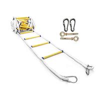 Portable Fire Escape Ladder, 3M Emergency Rope Ladder with Hooks, Flame Resistant Safety Equipment for 2-6 Story Homes, Essential Fire Safety Gear