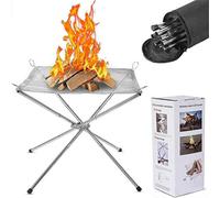 Portable Fire Pit For Camping ,outdoor Folding Firepit Fireplace With Heat Resis