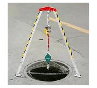 Portable Firefighting Rescue Tripod with Winch, Heavy Duty Confined Space Tripod for Sewers and Pipelines, Supports Up to 1800Lbs