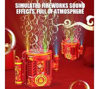 Portable Firework Bubble Maker | Party Atmosphere Maker - Electric Fire Work Bubble Machine With Light And Sound, 36 Hole Automatic Toys, Flashlight Design, For Kids Birthday