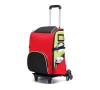 Portable First Aid Backpack Empty, Large Capacity Medical Supplies Bag with Wheels and Inner Dividers, First Responder Trauma Bag for Outdoor Hiking, Backpacking, Camping, Traveling(Large)